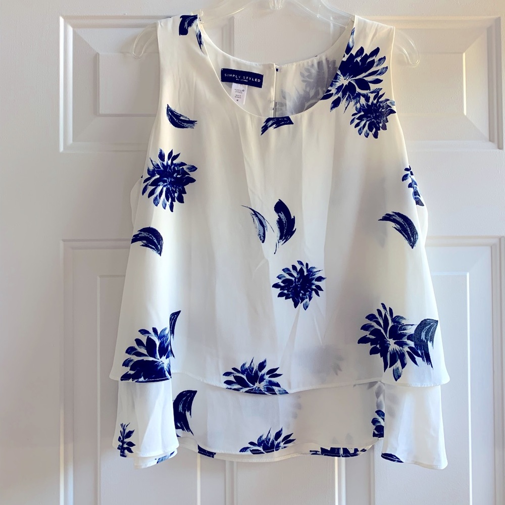 White floral top